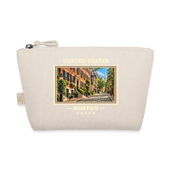 Vereinigte Staaten Boston Vintage Reisemarke - Bio-Täschchen - Natur - Vorne