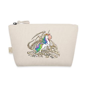 Einhorn Drache Drachenskelett Fabelwesen Fantasy - Bio-Täschchen - Natur - Vorne