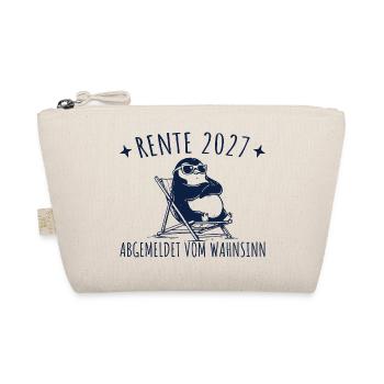 Rente 2027 Pinguin Abgemeldet vom Wahnsinn - Bio-Täschchen - Natur - Vorne