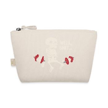 Well Shit Skeleton Lost Gym Dumbbells Halloween - Bio-Täschchen - Natur - Vorne