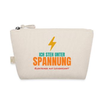 Ich steh unter Spannung – Elektriker Spruch - Bio-Täschchen - Natur - Vorne