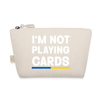 I'm not Playing cards Ukraine Flag - Bio-Täschchen - Natur - Vorne
