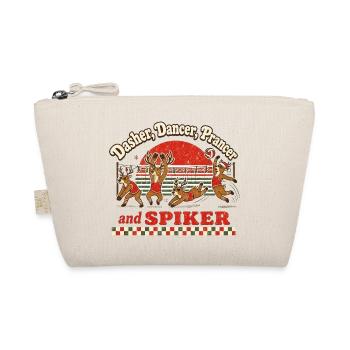 Volleyball Weihnachten Retro Rentiere Xmas Spiker - Bio-Täschchen - Natur - Vorne