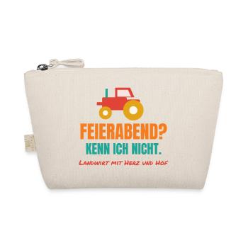 Feierabend? Kenn ich nicht. – Landwirt Spruch - Bio-Täschchen - Natur - Vorne