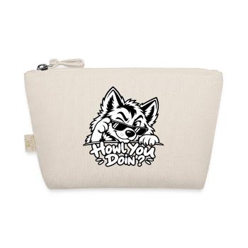 Wie geht's dir? - Lustiger cooler Wolf - Bio-Täschchen - Natur - Vorne