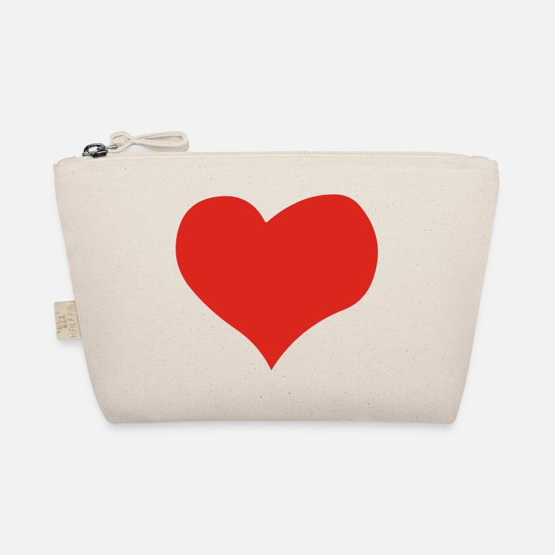 Heart I: One Color Tee Design Organic Pouch