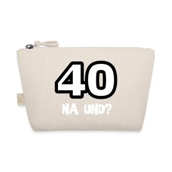 On the 40th A shirt "40 what?" Birthday - Organic Pouch - nature - Front