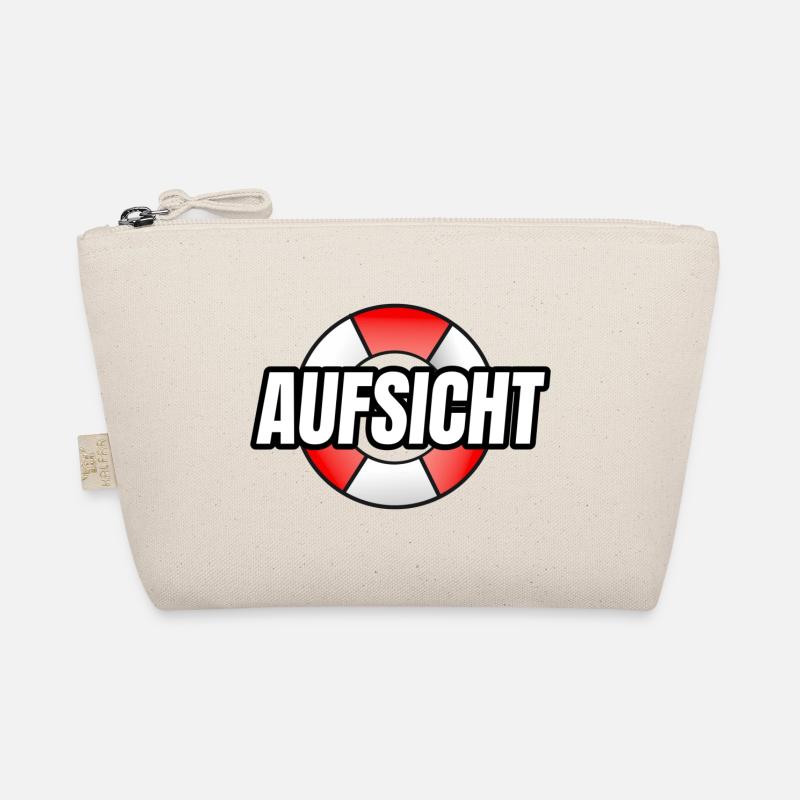 Aufsicht Schriftzug mit Rettungsring Bio-Täschchen