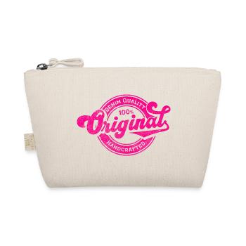 Original Denim-Qualität Retro Vintage Magenta - Bio-Täschchen - Natur - Vorne