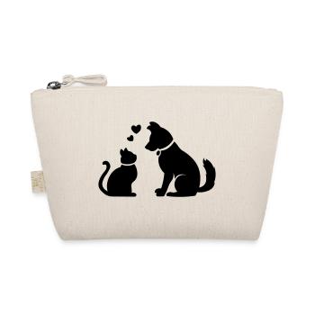 Chat mignon et chien / chat mignon et chien / cadeau - Trousse biologique - nature - Devant