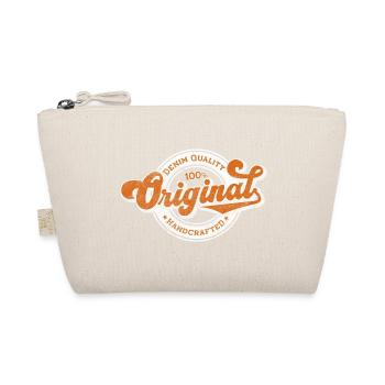 Original Denim Qualität Retro Vintage Orange Weiß - Bio-Täschchen - Natur - Vorne