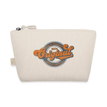 Original denim quality retro vintage blue orange - Organic Pouch - nature - Front