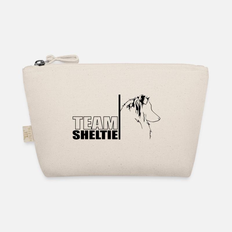 TEAM Sheltie Hunde Hund Shetland Sheepdog Wilsigns - Bio-Täschchen - Natur