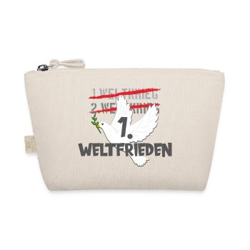 WELTFRIEDEN FRIEDEN FREIHEIT DEMO PEACE - Bio-Täschchen - Natur - Vorne