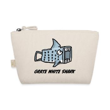 Grate White Shark – animal print - Bio-Täschchen - Natur - Vorne