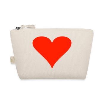 herz Love Dear Friends Friendship - Organic Pouch - nature - Front