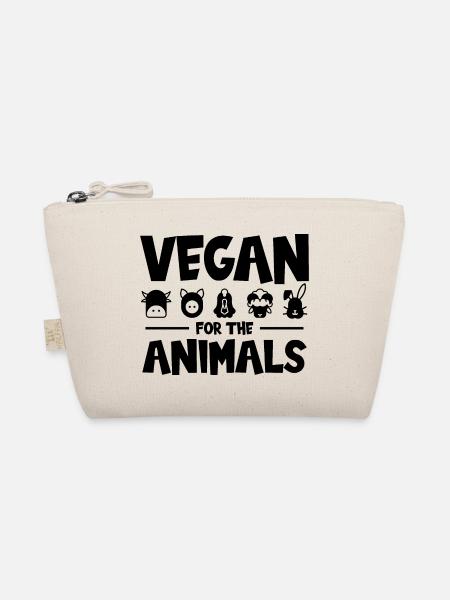 VEGAN FOR THE ANIMALS - Organic Pouch - nature - Front