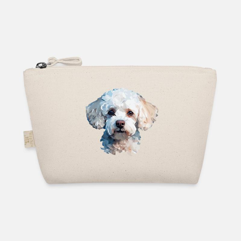 Poodle Polygon Design Organic Pouch