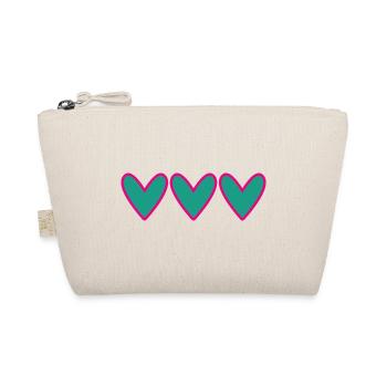 HEART. HEARTS. VALENTINE'S DAY. LOVE. LOVE. COUPLE. - Organic Pouch - nature - Front