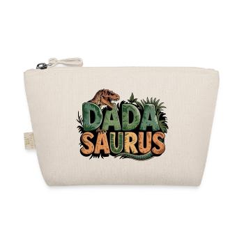 Dinosaur Dad Saurus Gift Dad - Organic Pouch - nature - Front