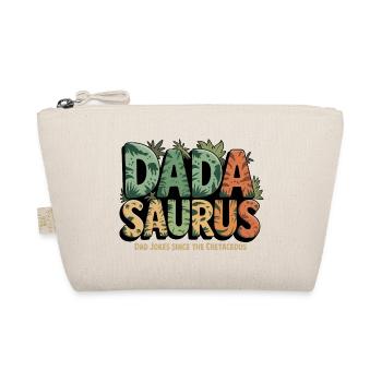 Dinosaur Dad Saurus Gift Dad - Organic Pouch - nature - Front