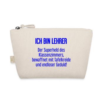 Lehrer - Der Superheld des Klassenzimmers! - Bio-Täschchen - Natur - Vorne