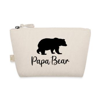 Papa Bear Best Dad Gift Idea Family - Organic Pouch - nature - Front