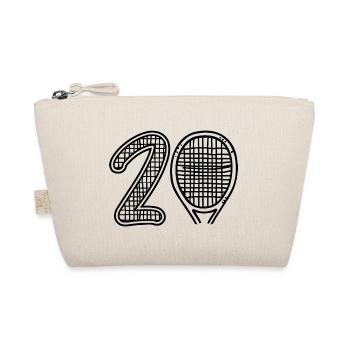 Tennis 20 Jahre - Happy Birthday - Bio-Täschchen - Natur - Vorne