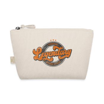 Einzigartiges legendäres Vintage-Retro-Orange im Denim-Stil - Bio-Täschchen - Natur - Vorne