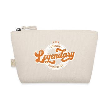 Einzigartiges legendäres Vintage-Retro-Orange im Denim-Stil - Bio-Täschchen - Natur - Vorne