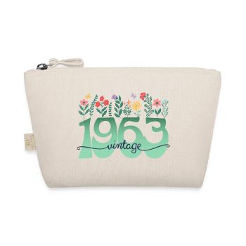Muster Blumen 1963 Geburtstagsfeier Frau 60 Jahre - Bio-Täschchen - Natur - Vorne