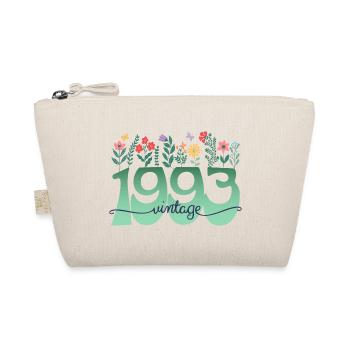 Muster Blumen 1993 Geburtstagsfeier Frau 30 Jahre - Bio-Täschchen - Natur - Vorne