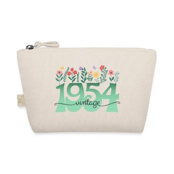 Muster Blumen 1954 Geburtstagsfeier Frau 70 Jahre - Bio-Täschchen - Natur - Vorne