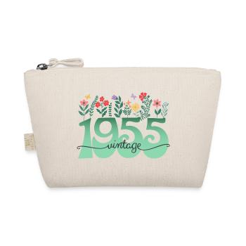 Blumenmuster 1955 Geburtstagsfeier Frau 70 Jahre - Bio-Täschchen - Natur - Vorne