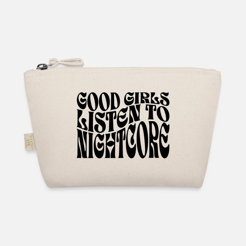 Mädchen hören Nightcore-Musik Bio-Täschchen