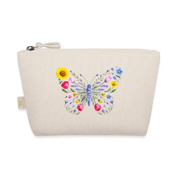 Women's Floral Butterfly Silhouette - Organic Pouch - nature - Front
