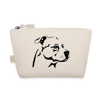 American Staffordshire Terrier head - Organic Pouch - nature - Front