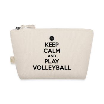 Keep calm and play volleyball - Bio-Täschchen - Natur - Vorne