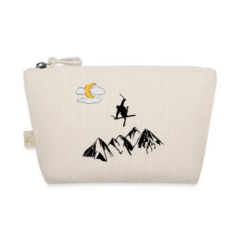 Mountain with ski freestyle - Organic Pouch - nature - Front