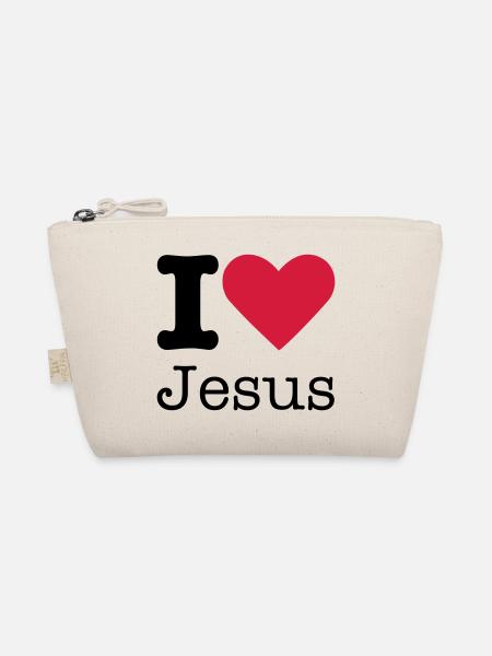 I Love Jesus - Organic Pouch - nature