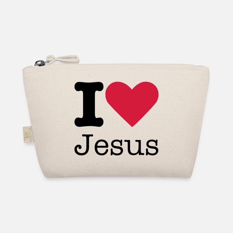 I Love Jesus - Organic Pouch - nature