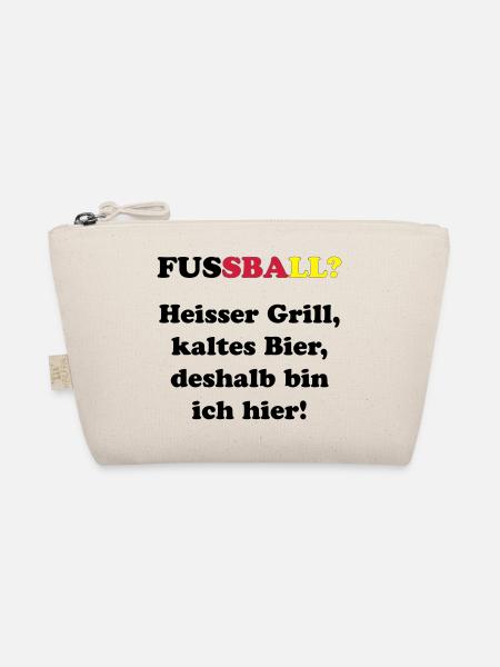 Fussball? Grillen & Bier! - Bio-Täschchen - Natur - Vorne