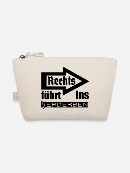 Rechts führt ins Verderben Geschenk - Bio-Täschchen - Natur