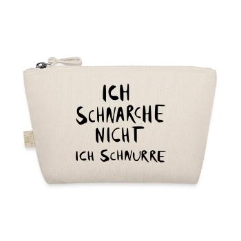 ich schnarche nicht - ich - Bio-Täschchen - Natur - Vorne