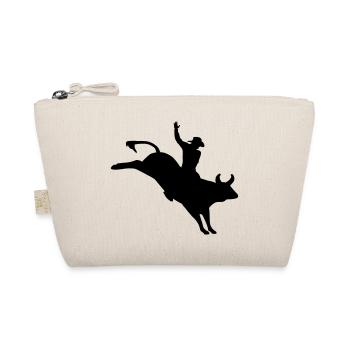 Rodeo Bull Rider - Organic Pouch - nature - Front