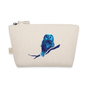 Eule kauz Uhu blau - Bio-Täschchen - Natur - Vorne