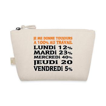 100% Arbeits - Bio-Täschchen - Natur - Vorne