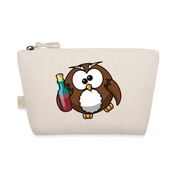 drunk owl with wine - Organic Pouch - nature - Front