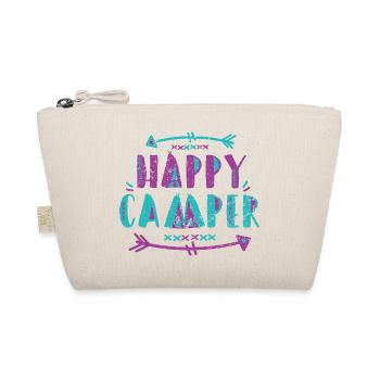 Camping Shirts - Happy Camper - Bio-Täschchen - Natur - Vorne