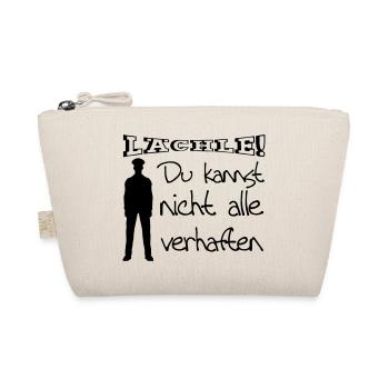 Polizei Geschenk Polizist lustig Spruch Beruf Fun - Bio-Täschchen - Natur - Vorne